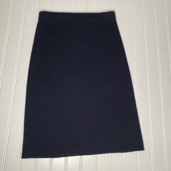 NWT Marella Black Wool/Acrylic Knitted Fabric Knee Length Skirt Size Small - Picture 2 of 7